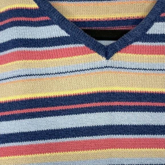 VINTAGE 90s Lizwear by Liz Claiborne Striped Knit Top - Picture 3 of 4